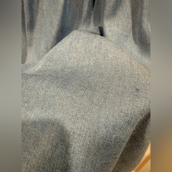 Hem & Thread Solid Blue Square Neck Babydoll Dress- Medium - Picture 12 of 12